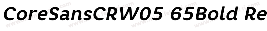 CoreSansCRW05 65Bold Regular字体转换